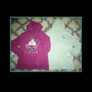 X2 SO FAVORITE ZIP HOODIES-FULL ZIP PURPLE/TEAL JACKETS GIRLS SIZE XL 14/16